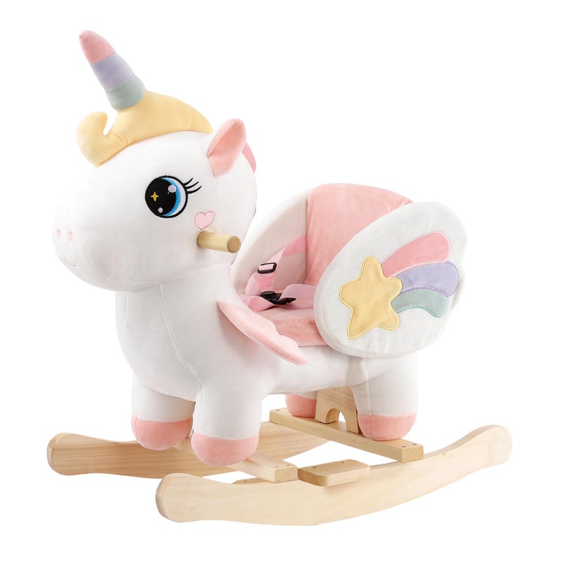 FUNLIO Unicorn Baby Rocking Horse Rainbow Fairy Unicorn Rocking Horse for Toddlers 6 Months to 3 Years Stuffed Rideon Animal Rocker Easy to Assemble CE CPC Certified - Image 3