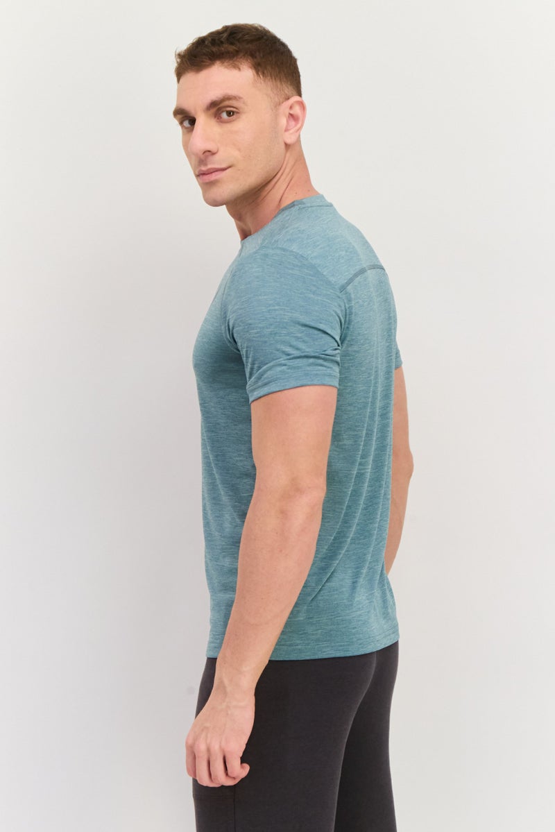 SKECHERS Men Sportswear Fit Short Sleeve Training T-Shirts, Green - Image 2