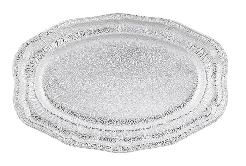 أطباق التقديم المصنوعة من رقائق الألومنيوم، 35 × 25 سم - Image 1