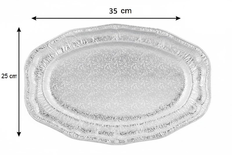 أطباق التقديم المصنوعة من رقائق الألومنيوم، 35 × 25 سم - Image 2