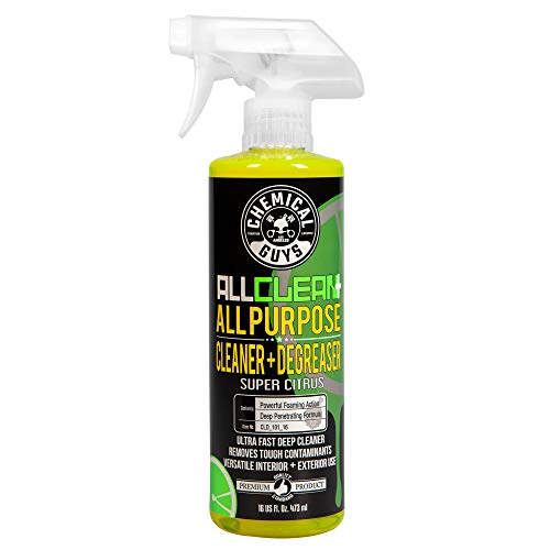 Chemical Guys CLD_101_16 All Clean+ Citrus Based All Purpose Super Cleaner, Safe for Cars, Trucks, SUVs, Motorcycles, RVs & More, 16 fl oz, Citrus Scent - Image 1