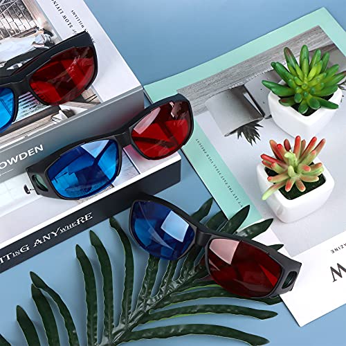 Adasea 3 Pieces Red Blue 3D Glasses 3D Movie Game Glasses Anti-Polarization Design Red-Blue 3D Style Glasses - Image 4