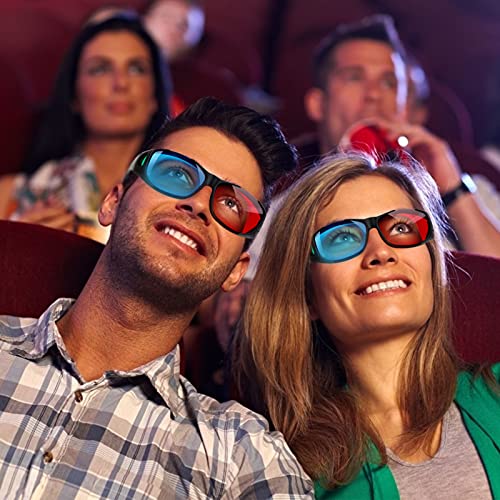 Adasea 3 Pieces Red Blue 3D Glasses 3D Movie Game Glasses Anti-Polarization Design Red-Blue 3D Style Glasses - Image 5