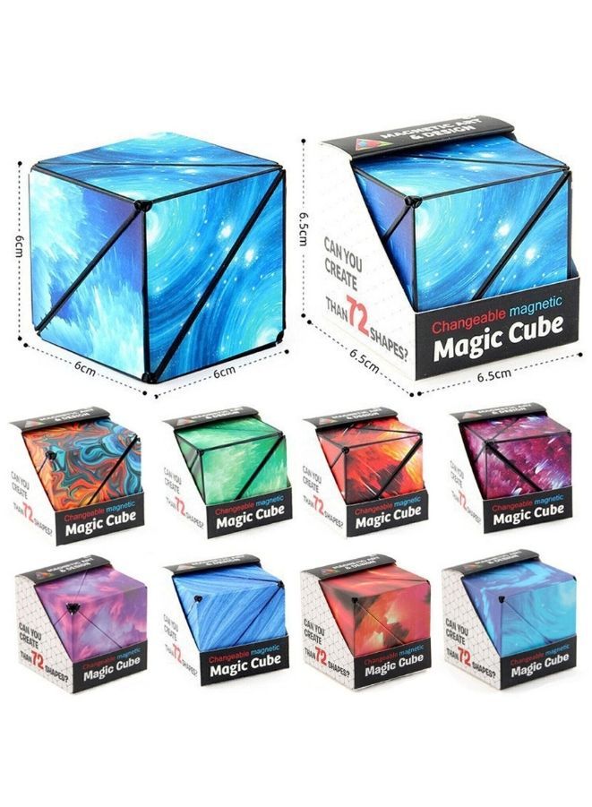 Shape Shifting Box, Fidget Cube with 36 Rare Earth Magnets - Extraordinary 3D Magic Cube – Cube Magnet Fidget Toy Transforms Into Over 70 Shapes, Light Blue - Image 3