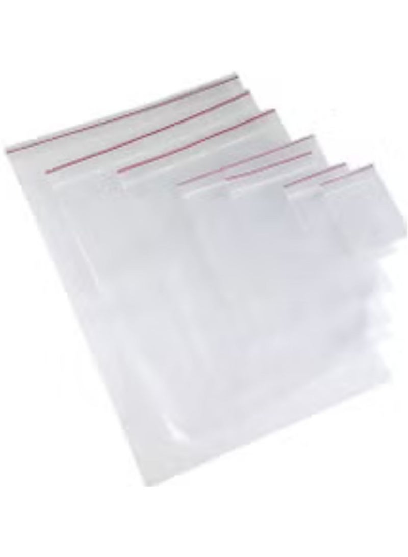 Terabyte [100 Piece] 9.6 x 13.2 inches Clear Poly Reclosable Zipper Lock Bags - Resealable Plastic Zipper Bags for Storing Meat, Meal Prep Vegetables, Fruits, Photos and More - Image 1