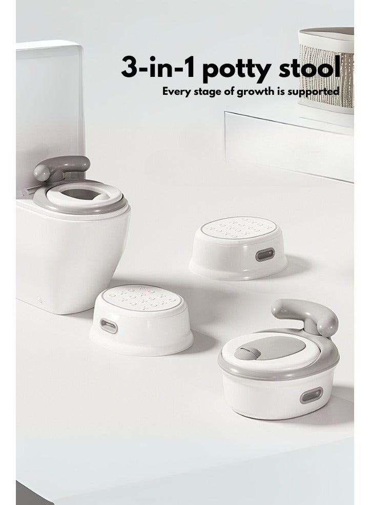 turtees 3-in-1 Baby Potty Training Seat | Toddler Toilet Chair, Step Stool & Travel Potty - Image 2