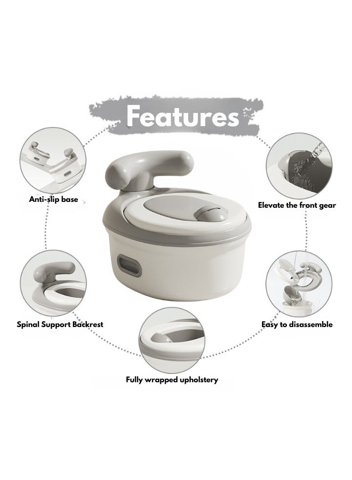 turtees 3-in-1 Baby Potty Training Seat | Toddler Toilet Chair, Step Stool & Travel Potty - Image 3