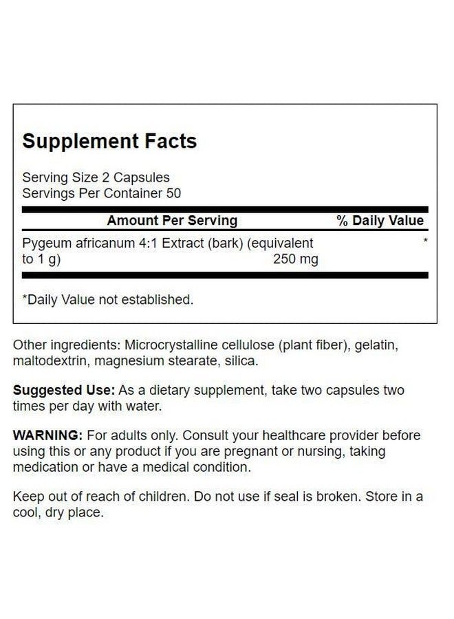 SWANSON Pygeum Herbal Supplement Promoting Male Prostate Health Bladder And Urinary Tract Health Support Mens Health Supplement (100 Capsules 125Mg Each) - Image 3