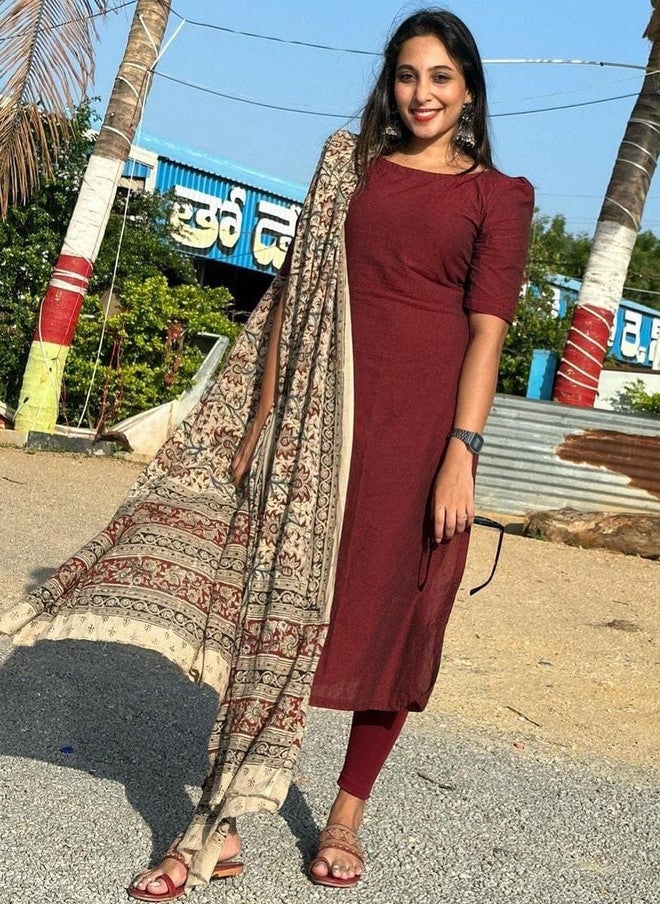 Women Basket Women Ethnic Motifs Regular Kurta with Printed Dupatta and Leggings - Image 3