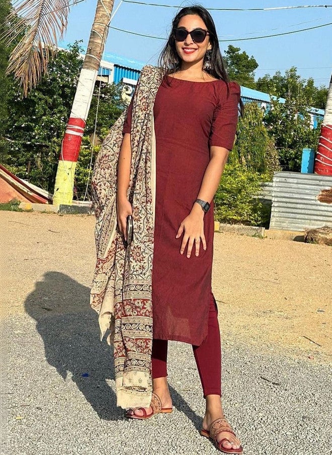 Women Basket Women Ethnic Motifs Regular Kurta with Printed Dupatta and Leggings - Image 5