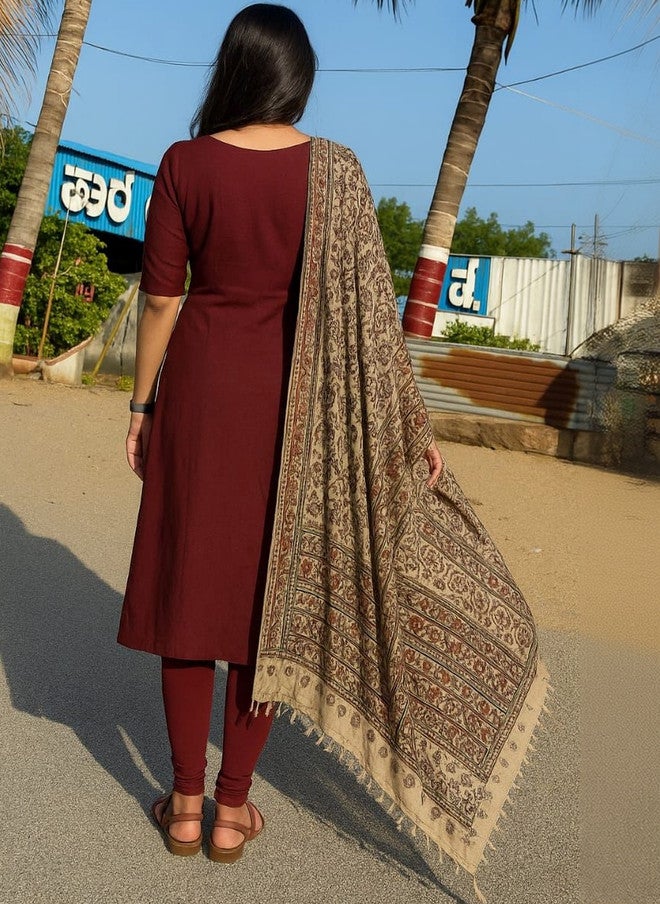 Women Basket Women Ethnic Motifs Regular Kurta with Printed Dupatta and Leggings - Image 4