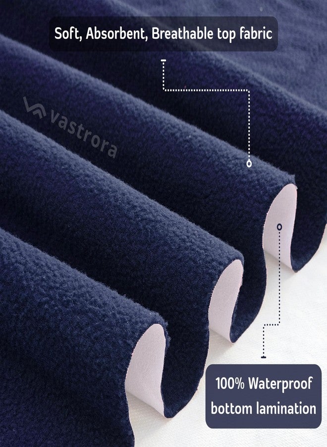Vastrora Reusable Waterproof Dry Sheet for Baby & Adults | Extra Absorbent Urine Sheet, Quick Dry Soft Breathable Fleece Rubber Sheet Alternative | Bed Wetting Mat (Pack of 2 | Medium | 100x70 cm) - Image 2