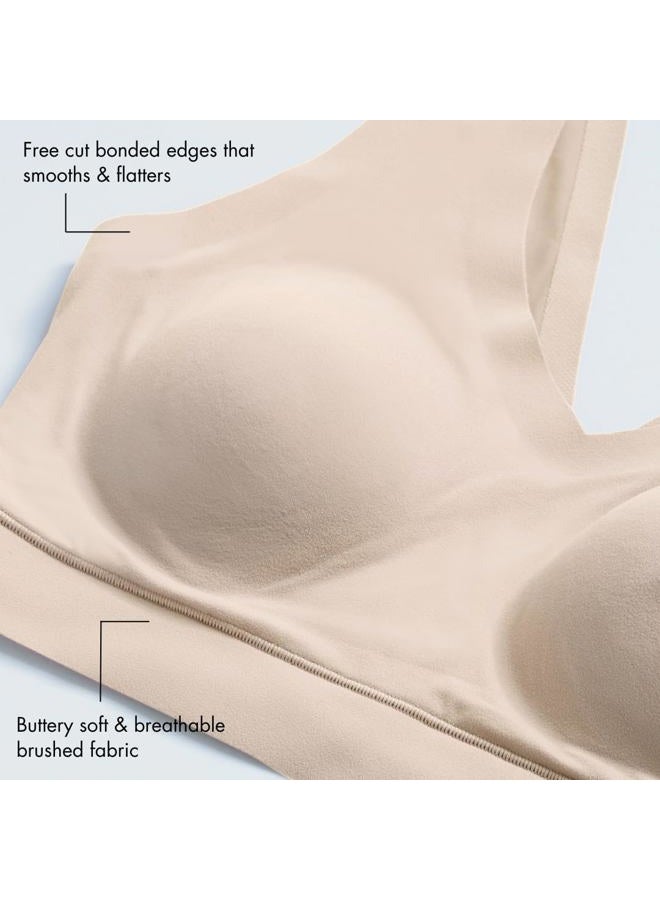Floatley Cozy Bra Comfort Wirefree Full Coverage Seamless Bra with Embedded Pad for Women, Adobe Rose, S - Image 4