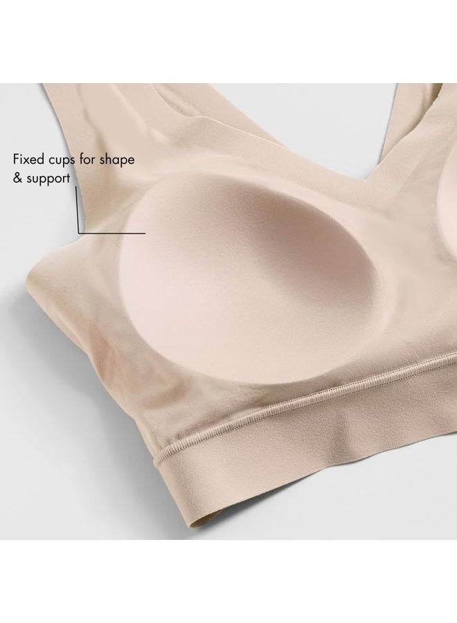 Floatley Cozy Bra Comfort Wirefree Full Coverage Seamless Bra with Embedded Pad for Women, Adobe Rose, S - Image 5