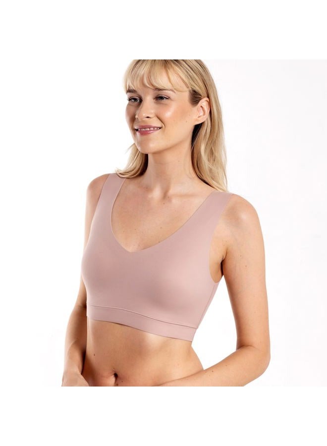 Floatley Cozy Bra Comfort Wirefree Full Coverage Seamless Bra with Embedded Pad for Women, Adobe Rose, S - Image 2
