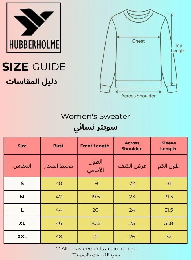 Hubberholme Women's Maroon 100% Acrylic Regular Fit Sweater