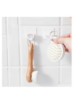 Generic 6 PCS Rod Hanging Bracket Fixer, Anti-Falling Curtain Door Shower Rod, Anti-Slip Support Frame, Stick Hook Shower Curtain Rod Frame, Non-Punching Strong Support Paste (White)  - Image 5