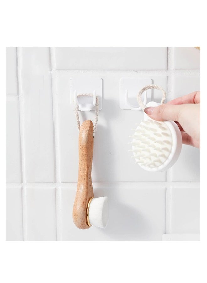 Generic 6 PCS Rod Hanging Bracket Fixer, Anti-Falling Curtain Door Shower Rod, Anti-Slip Support Frame, Stick Hook Shower Curtain Rod Frame, Non-Punching Strong Support Paste (White)  - Image 5