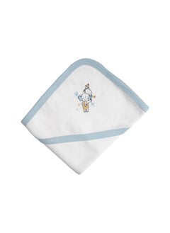 Babies Basic 100% Cotton Blanket, Receiving Blanket For New Born, 75*75Cm , Blue  - Image 3