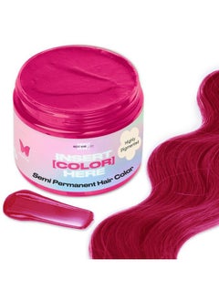 INH Semi Permanent Hair Color | Color Depositing Conditioner | Pink Hair Dye | No Bleach, No Peroxide Temporary Flamingo Topaz Tint for Women, Men | Vegan, Ammonia Free, Sulfate Free, Ready to Use 6oz  - Image 1