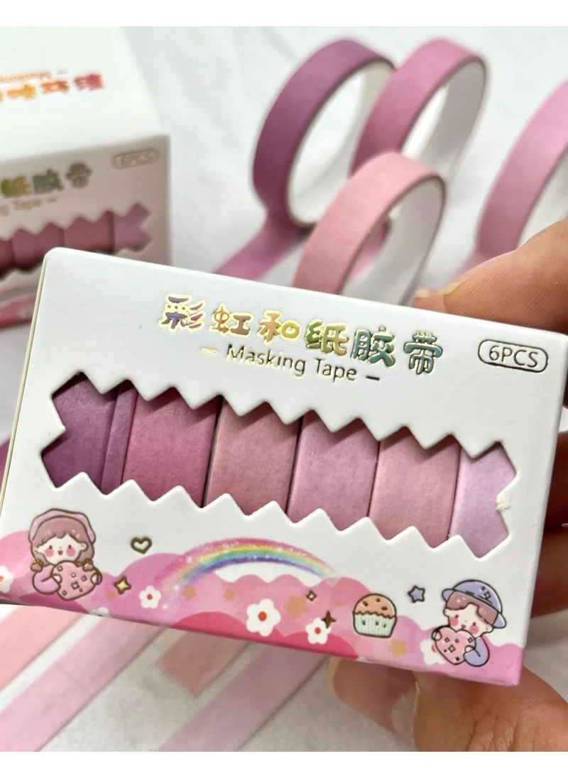 Kağıt Gemi Dükkan Paper Ship Shop Soft Pink Shades 6-Piece Washi Tape Set / Washi Tape / Bullet Journal / Scrapbook