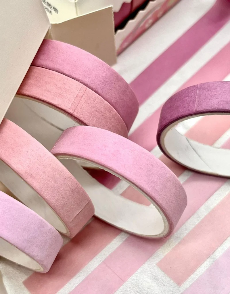 Kağıt Gemi Dükkan Paper Ship Shop Soft Pink Shades 6-Piece Washi Tape Set / Washi Tape / Bullet Journal / Scrapbook