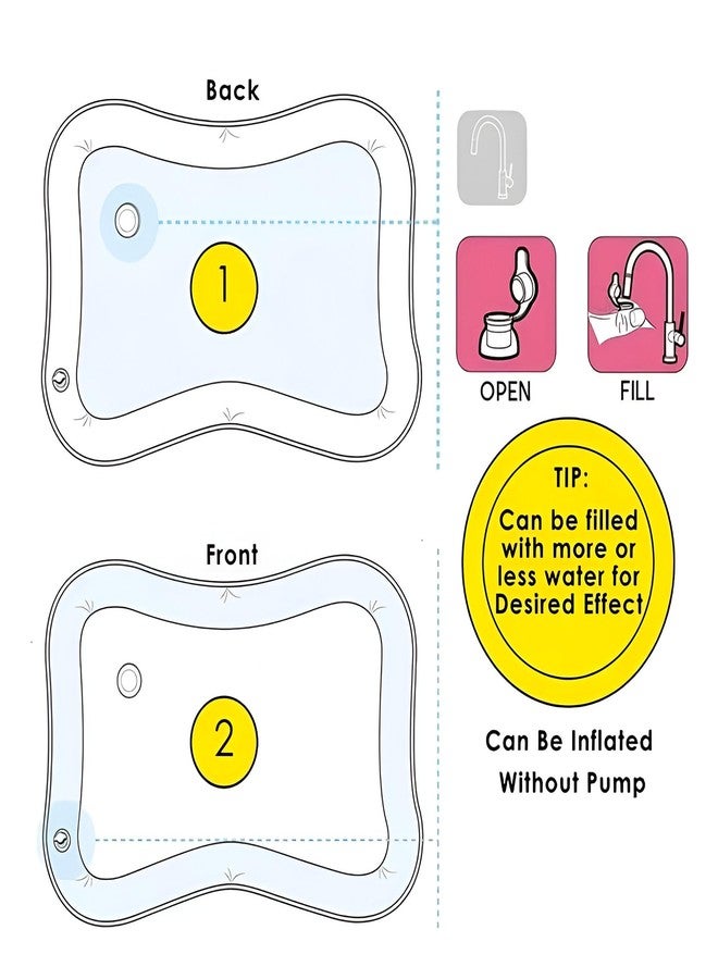 Dustex Inflatable Water Mat: Stimulating Play for Newborns, Interactive Promoting Sensory Development in a Safe and Enjoyable Water-Filled Environment. (Pack of 1) - Image 4