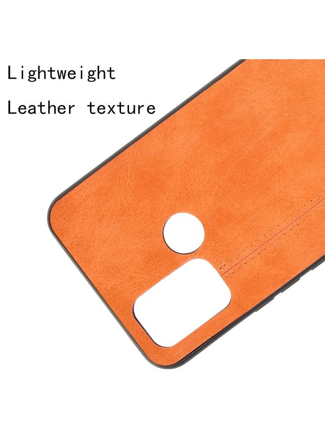 إيروريكس جراب لهاتف OPPO Realme C17/Realme 7i مقاوم للصدمات بنقشة جلد البقر من مادة PC + PU + TPU - Image 4