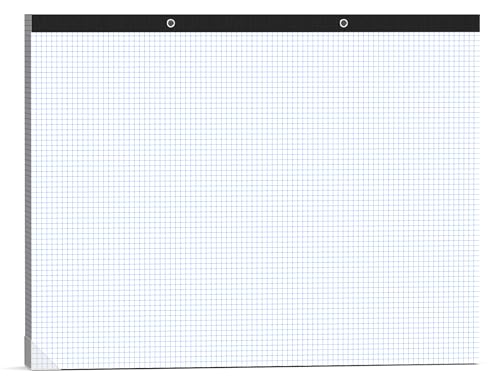 AIFLYAN Large Engineering Graph Paper 22x17, 50 Sheets Extra Large Graph Paper 17 x 22 1/4 Grid Pad, 100 GSM Blueprint Drafting Paper 4x4 Grid Paper 22x17 with Sturdy Back for Engineer Math Sketching Drafts - Image 1