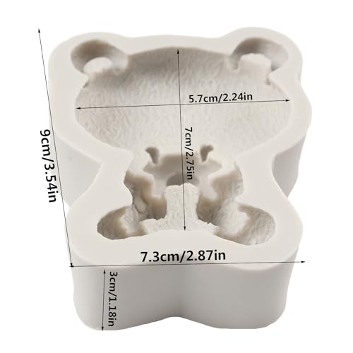 QDMOLDS Bear Silicone Fondant Molds Bear Candy Chocolate Mold for Teddy Bears Cake Decoration Cupcake Topper Chocolate Candy Polymer Clay Gum Paste - Image 2