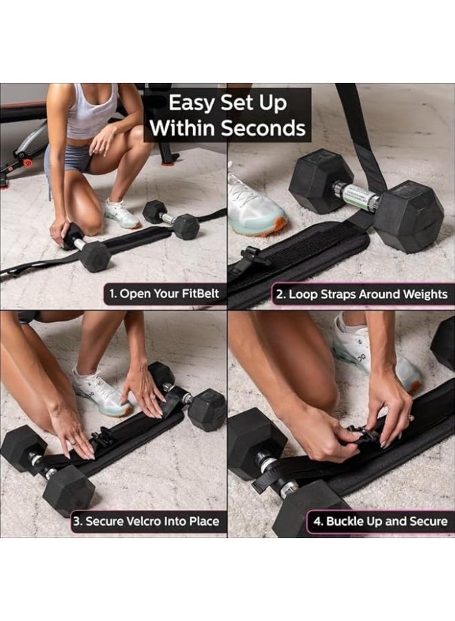 Tanyaz Adjustable Weight Belt for Home Workouts, Kettlebell Training and Butt Shaping With Extra Cushioning and Adjustable Resistance - Image 3