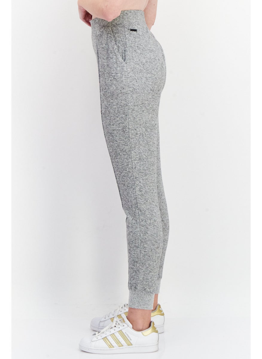Marc New York Women Regular Fit Brand Logo Jogger Pants, Grey  - Image 3