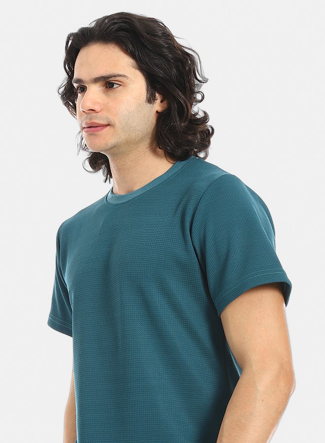 Red Circle Short Sleeves Slip On T-Shirt and Pants Set - Image 4