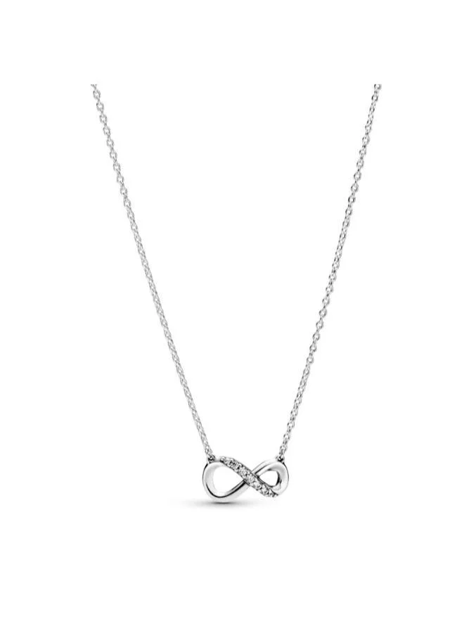 باندورا Infinity sterling silver collier with clear cubic zirconia
