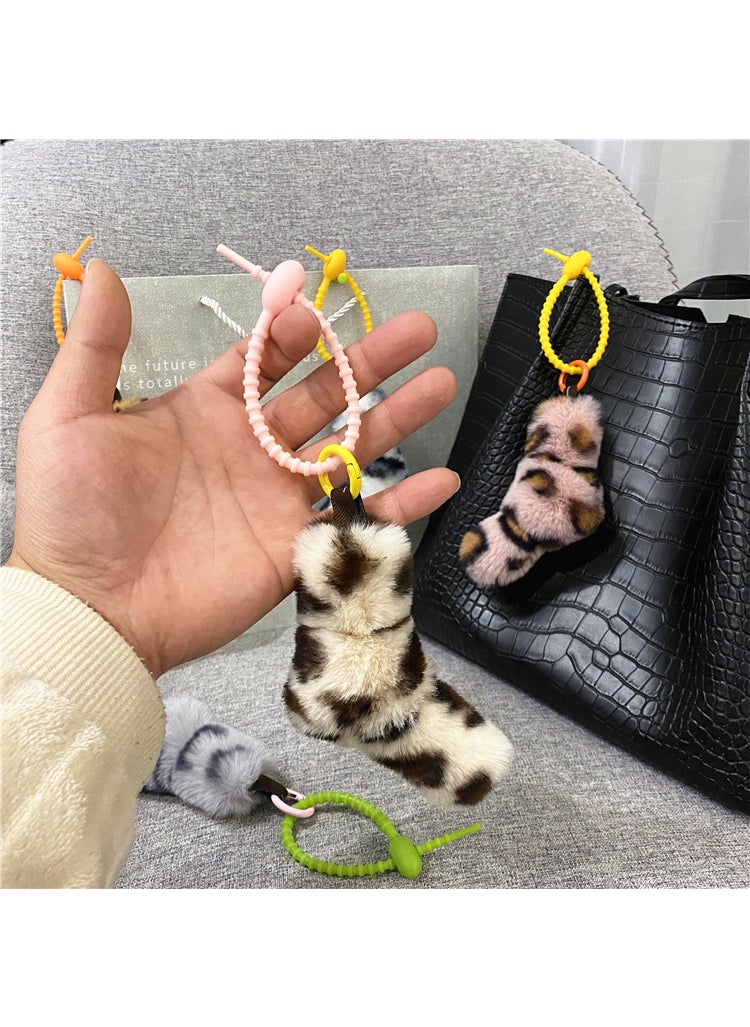 Generic - Leopard Print Knot Fashion Keychain Charm Rice leopard print - Image 1