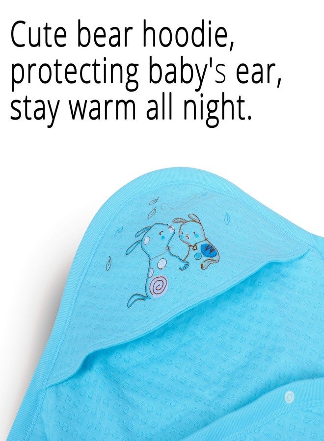 Pokory Warm Wrap New Born Infant Baby Girls and Boys Luxury Soft Warm Wrapper Cover Winter Blanket Cum Quilt Towel Sleeping Bag Wrap for 0 to 12 Months -Turquoise - Image 5