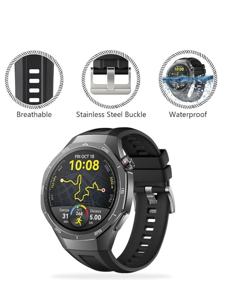 ilicone Straps Compatible with GT 5 Sports Wristbands Replacement Waterproof Silicone Strap - Image 2