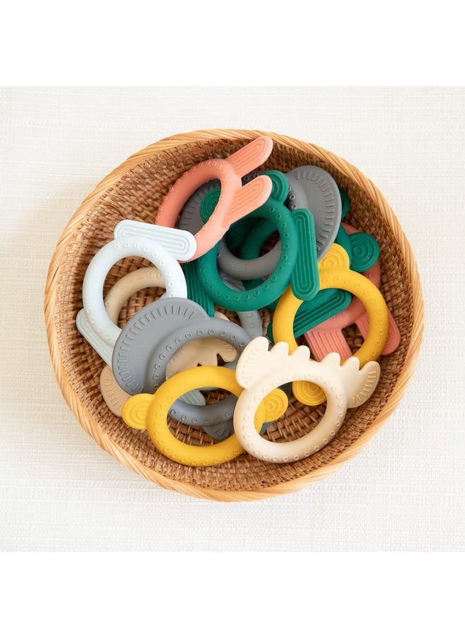 Bella Tunno - Bella Tunno Rattle Teether - Soft Silicone Teether Baby Rattle with Easy Grip, Soft Rattle, and Fun Animal Shapes to Help Soothe Baby Teething, Non-Toxic, BPA Free (Monkey) - Image 1