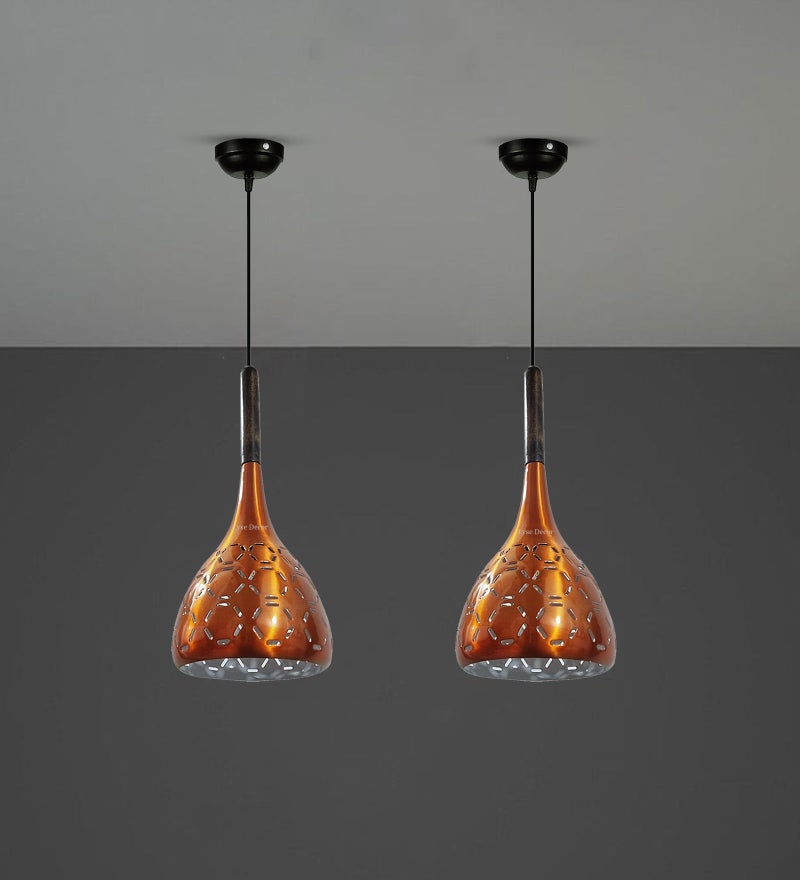 Lyse Decor Hanging Lights for Dining Table, Pendant Lights for Kitchen Island, Lamps for Office Cabin, Hanging Lights for Home Entrance and Modern Lamps for Drawing Room (Pack of 2) - Image 2