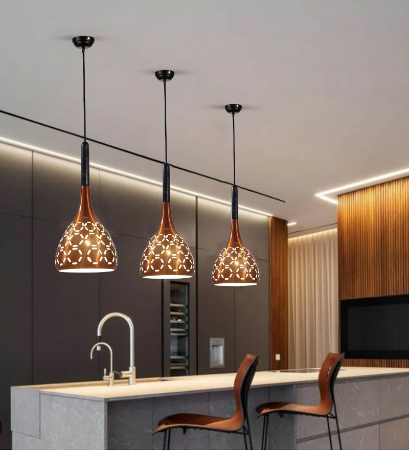 Lyse Decor Hanging Lights for Dining Table, Pendant Lights for Kitchen Island, Lamps for Office Cabin, Hanging Lights for Home Entrance and Modern Lamps for Drawing Room (Pack of 2) - Image 4