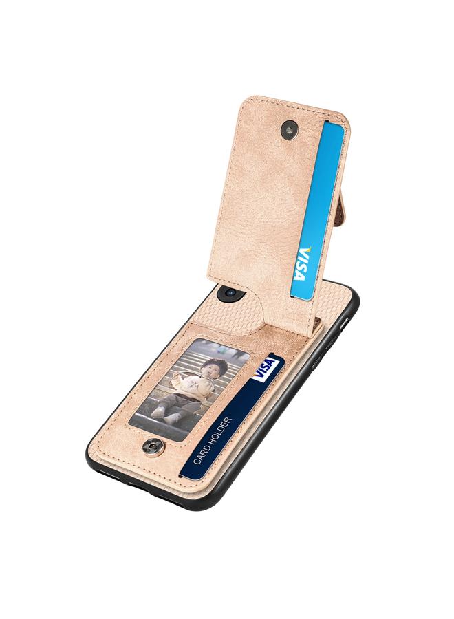 اس-توب جراب هاتف iPhone X / XS مصنوع من ألياف الكربون مع سحاب وقلاب عمودي - Image 3