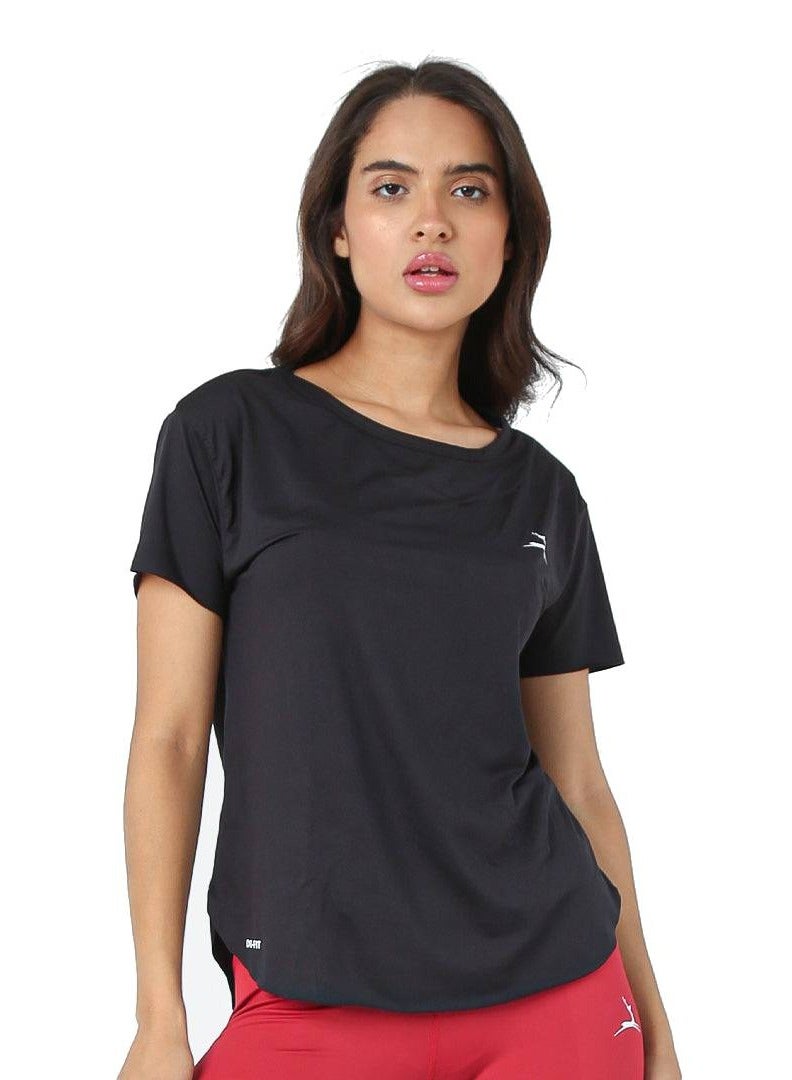 Doe Women Basic Lightweight Workout Casual Short Essentials Sleeved Dry Fit T Shirt - Image 1