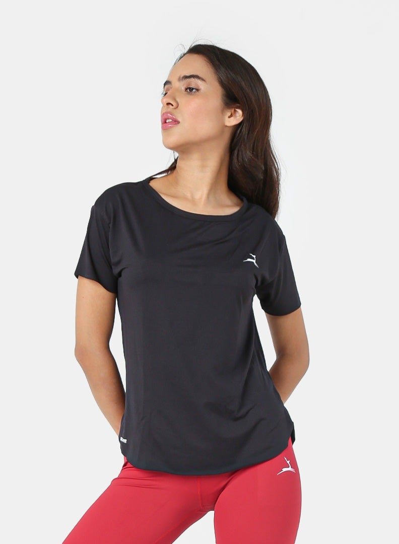 Doe Women Basic Lightweight Workout Casual Short Essentials Sleeved Dry Fit T Shirt - Image 2