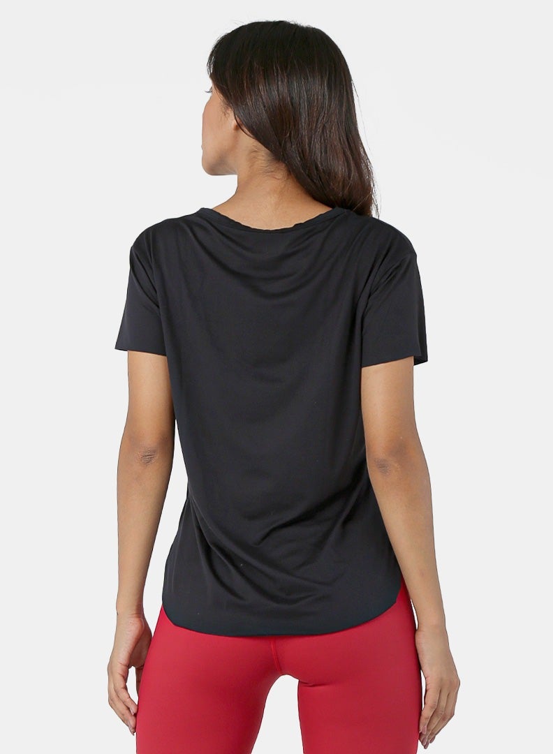 Doe Women Basic Lightweight Workout Casual Short Essentials Sleeved Dry Fit T Shirt - Image 3