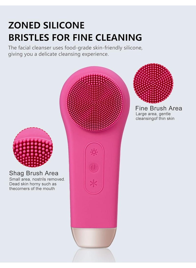 general 3in1 Heat and Cool Silicone Face Brushes for Cleansing and Exfoliating Sonic Facial Scrubber Exfoliator Brush - Image 4