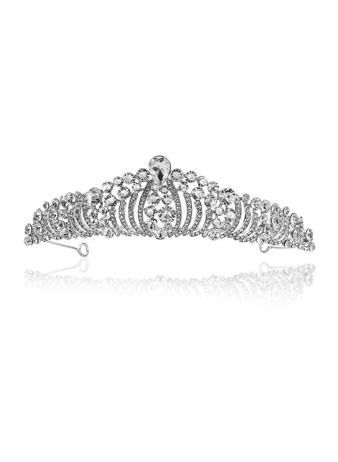 SAMKY Wedding Tiara Crown Bridal Headpiece For Women Accessories For Classic Bride  - Image 2