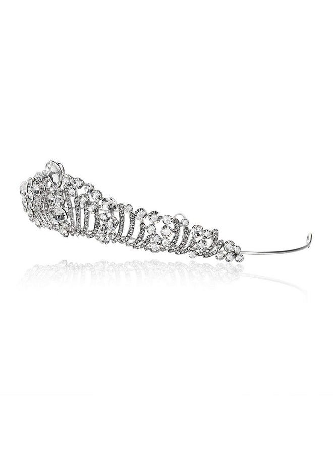 SAMKY Wedding Tiara Crown Bridal Headpiece For Women Accessories For Classic Bride  - Image 3