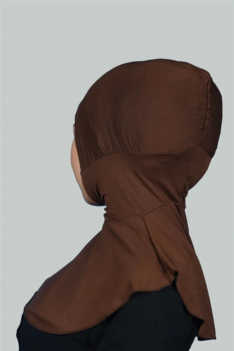 Altobeh Women's Hijab Practical Neck Collar Hijab - Sports Cap - Chocolate