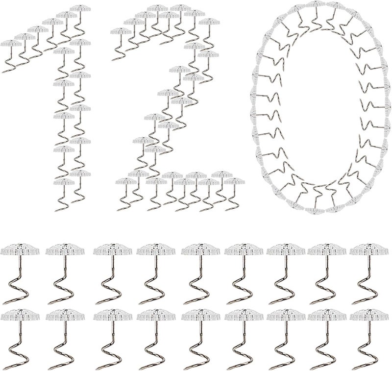 CANWUPON 120 Pcs Upholstery Tacks Bed Skirt Pins Twist - Bedskirt Fabric Pins or Holders Screws for Furniture Bed Skirt and Headliner, Sofa Covers - Image 2