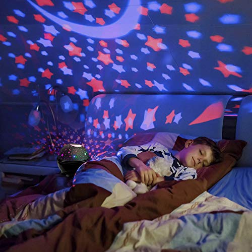 MOKOQI Star Projector Night Lights for Kids, Birthday Gifts for 1-4-6-14 Year Old Girl Boy Kids Bedroom, Glow in The Dark Stars Moon for Child Asleep Peacefully - Image 3